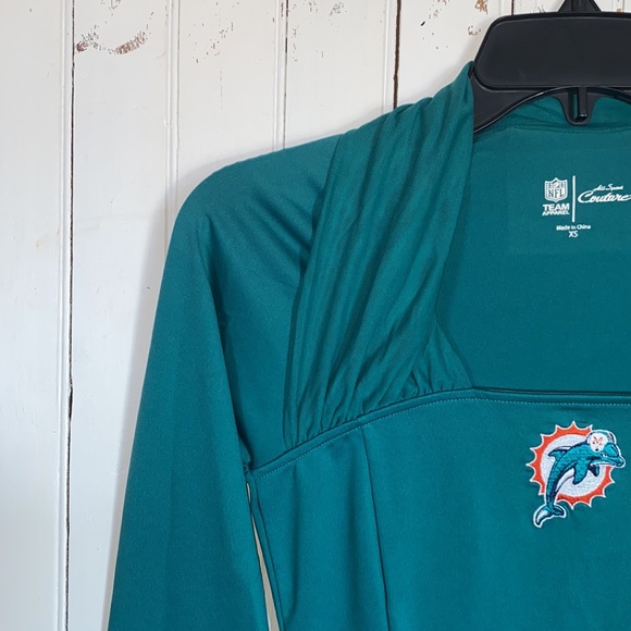 Miami Dolphins NFL Long Sleeve Top Blue Teal Size XS - Picture 3 of 8